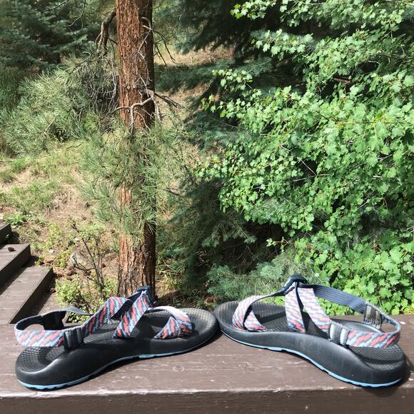 Chacos Strappy Red Blue Sandals Women’s Size 9 - Picture 6 of 9